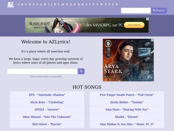 azlyrics.com