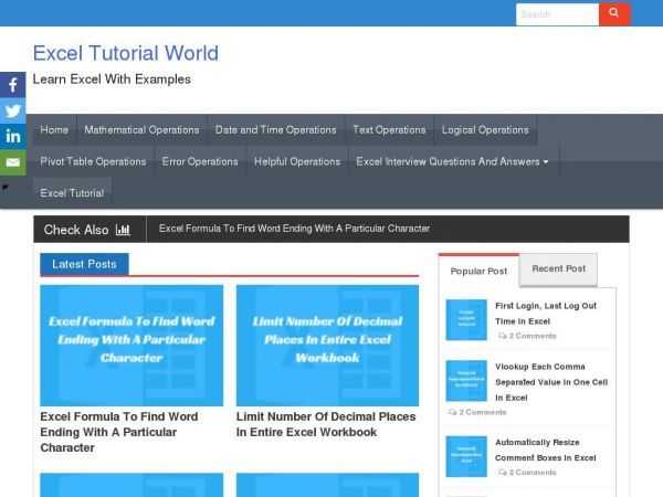 exceltutorialworld.com