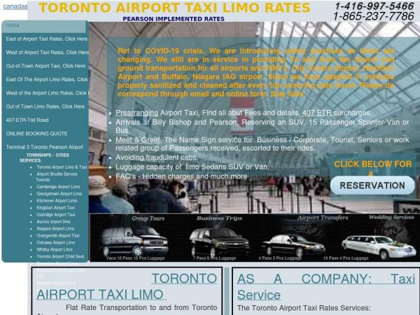 torontoairporttaxirates.ca