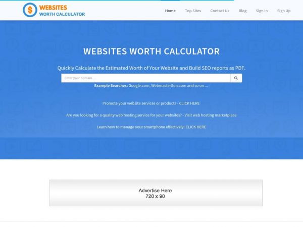 Websitesworthcalculator.com